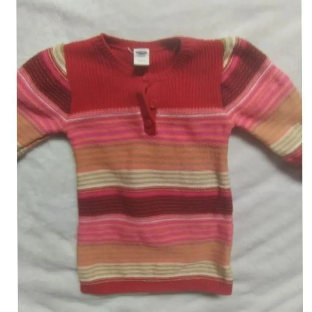 Old Navy Size 6-12 Months Long Sleeve Multi Pinks/Red's Colored Sweater‎ Dress